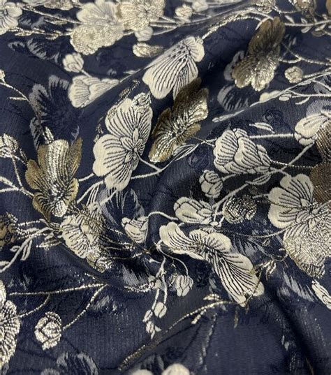 Reversible Gold Floral Metallic Brocade Apparel 